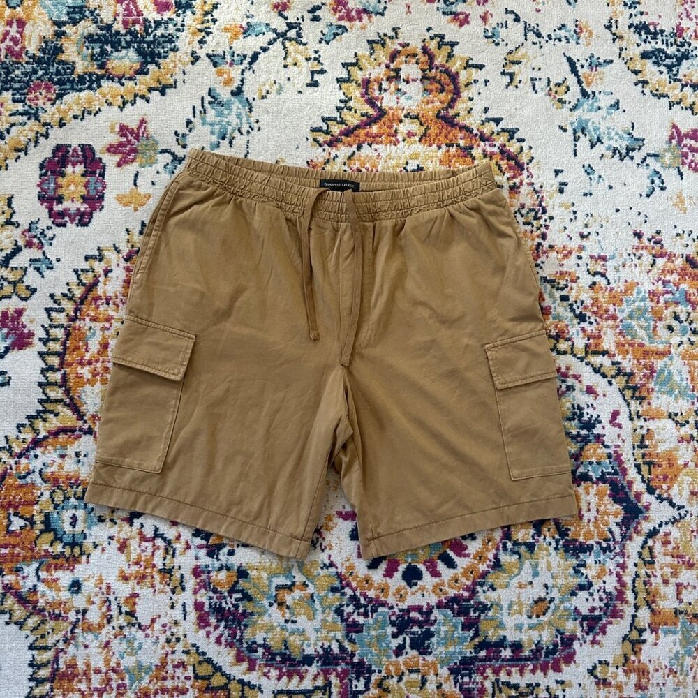Banana Republic Supima Cotton Cargo Mens Size L Shorts Surf Shack Pull On Soft